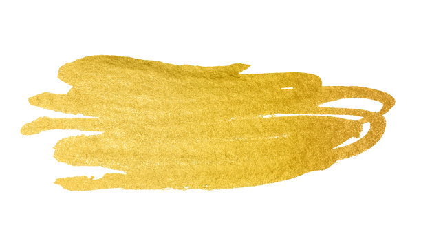 抽象的金色水彩染色在白色的背景图片下载