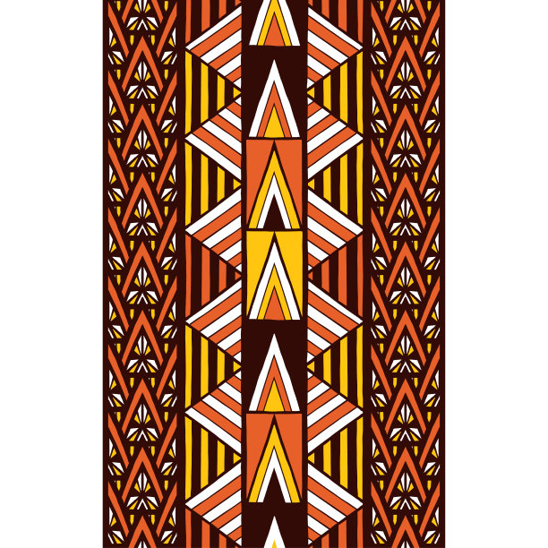 民族部落格局边界无缝衔接。原住民的几何纹理。图片下载