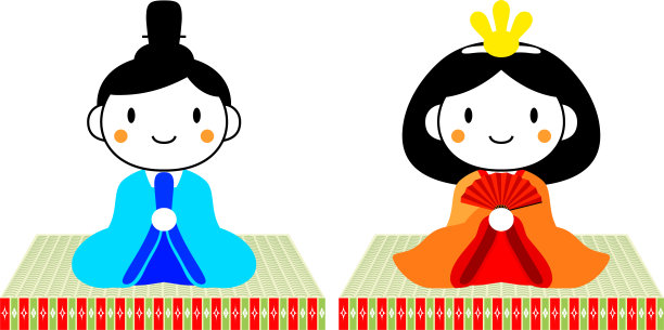 日本可爱的中国娃娃在榻榻米床单上图片下载