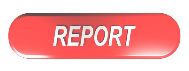 红色圆角矩形按钮报告- 3D渲染图片下载
