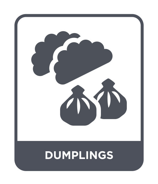 饺子图标向量上的白色背景，饺子时尚填充图标从文化收藏图片下载