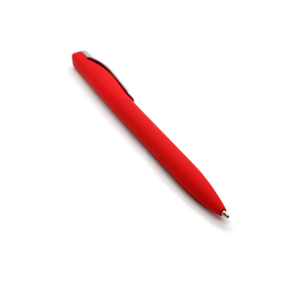 自动圆珠笔红色孤立在白色背景。图片下载