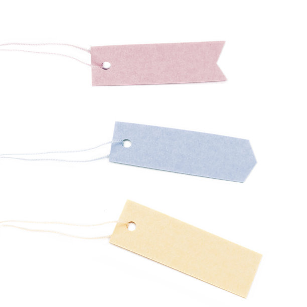 白色背景上的纸标签图片下载