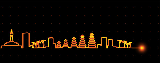 登巴萨光条纹天际图片下载