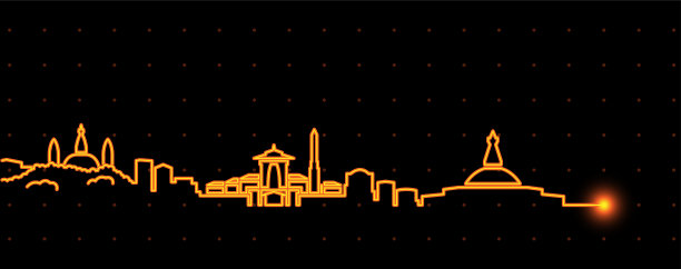 加德满都光带天际线图片下载