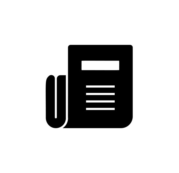 报纸，文字图标。简单的字形矢量文本编辑器设置图标的UI和UX，网站或移动应用程序图片下载