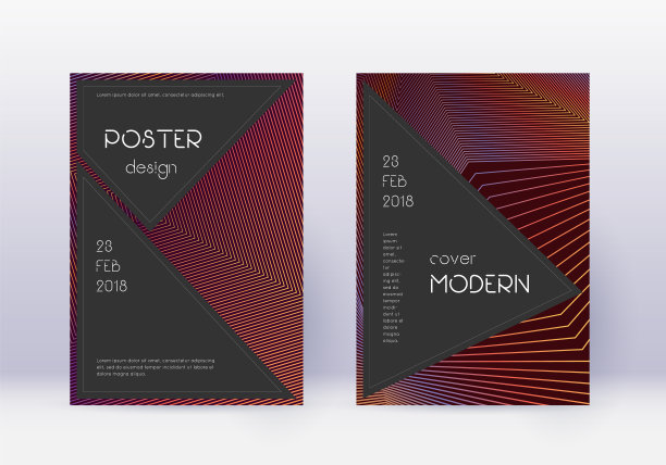 黑色封面设计模板集。橙色文摘l图片下载