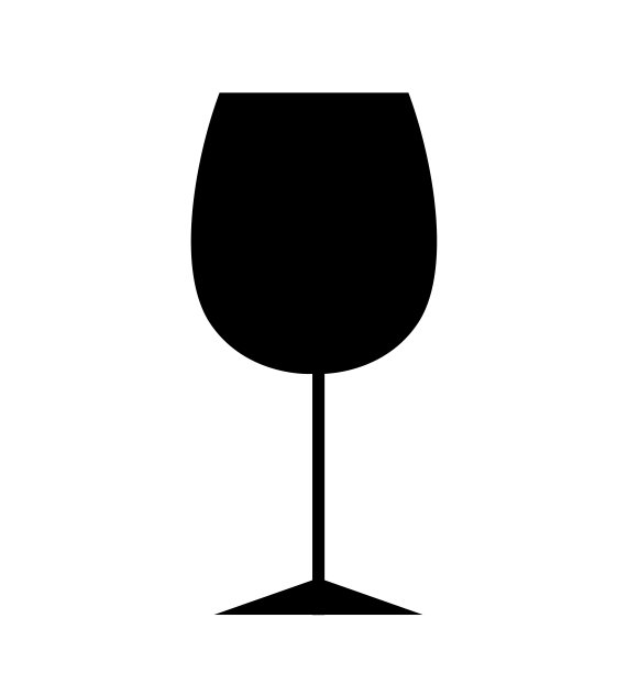 葡萄酒杯葡萄酒杯图标玻璃器皿矢量插图图片下载