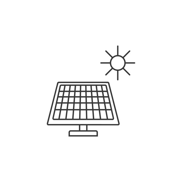 太阳能电池板和太阳图标，UI和UX、网站或移动应用的可持续能源图标图片下载