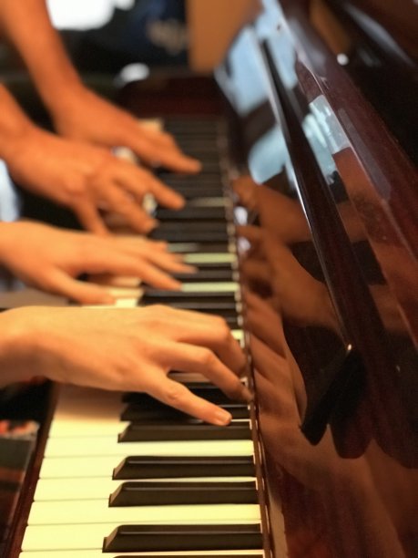 父子钢琴课图片下载