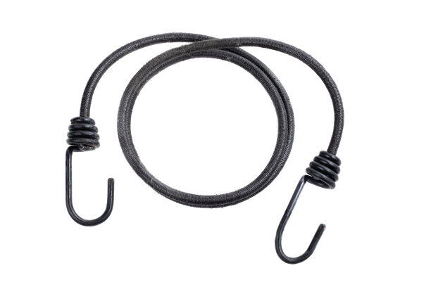 白色背景上的黑色弹力蹦极图片下载