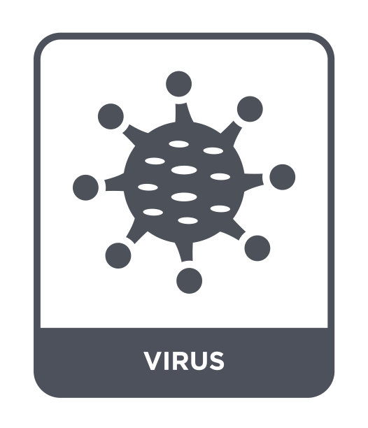 白色背景上的病毒图标矢量，来自“教育”集合的病毒流行填充图标图片下载
