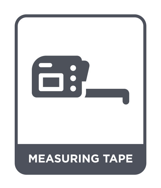测量磁带图标矢量在白色背景，测量磁带时尚填充图标从电气连接收集图片下载