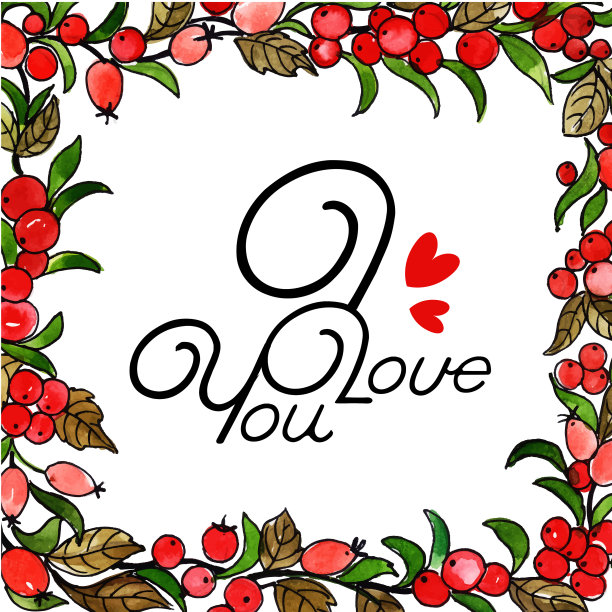 水彩背景情人节图片下载