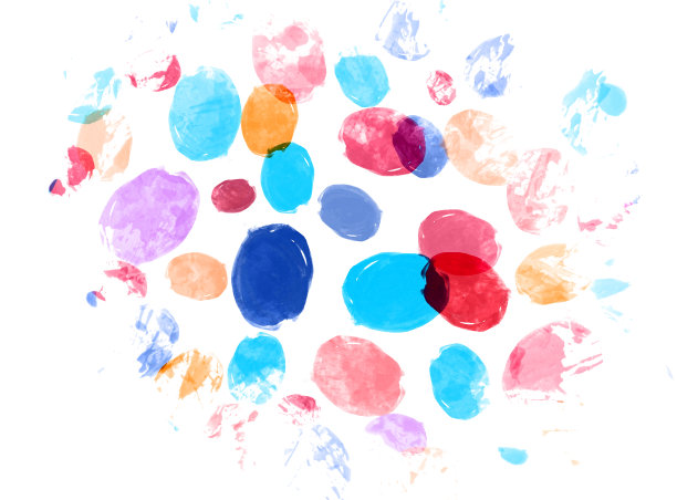 抽象美丽的彩色形状水彩插画背景和背景画。图片下载