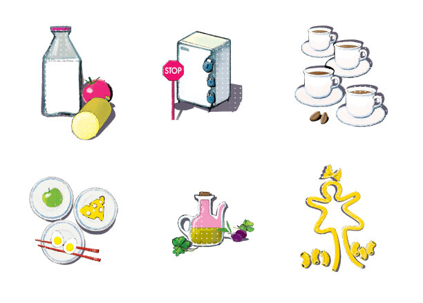 波普艺术风格中适合减肥的营养元素图片下载