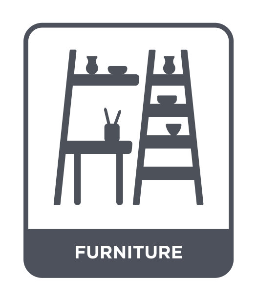 家具图标向量上的白色背景，家具时尚填充图标从家具和家庭收藏图片下载