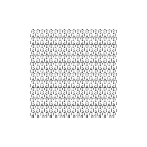 单色向量人群由简单的线条图标图片下载