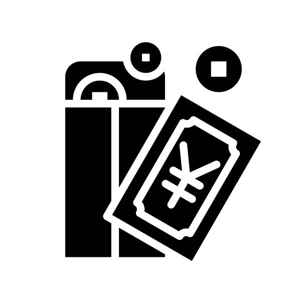 红包矢量，中国农历新年实心图标图片下载