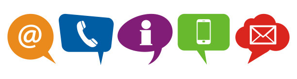 带有交流图标的彩色语音气泡图片下载