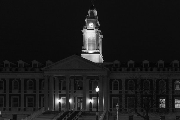 斯克内克塔迪，纽约历史市政厅政府大楼与钟楼图片下载