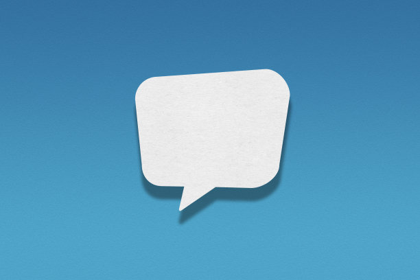 蓝色背景上的语音气泡图片下载