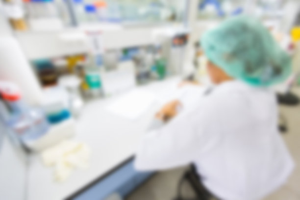 科学家在实验室里做实验，不聚焦，概念科学背景和技术图片下载