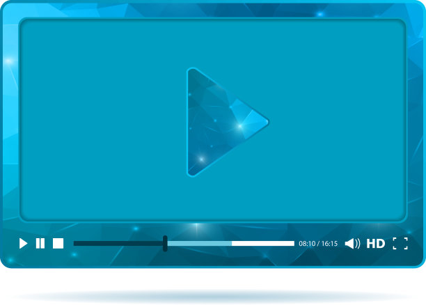 创意概念矢量媒体播放器。为现代网络和移动应用隔离的背景，界面，插图模板设计，商业信息图和社交多媒体图标。图片下载