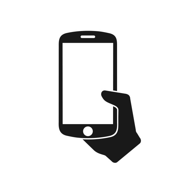 人类手持智能手机。电话保持平面图标-矢量股票图片下载