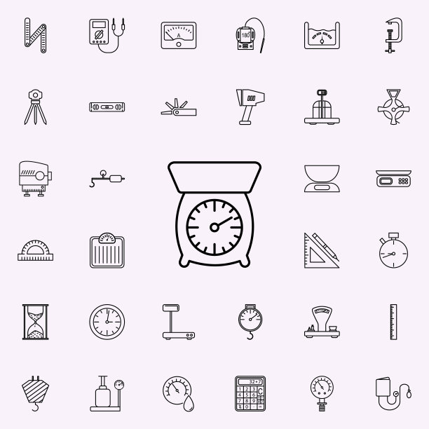 厨房秤图标。测量仪器图标通用设置为网络和移动图片下载