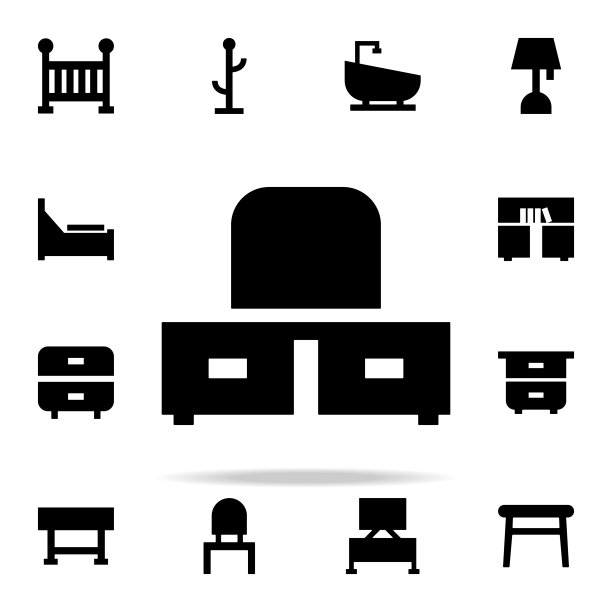 镜像与镜像字形图标。家具图标普遍设置为网络和移动图片下载