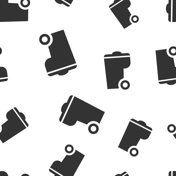 垃圾桶垃圾桶图标无缝图案背景。垃圾桶矢量图。垃圾桶符号图案。图片下载