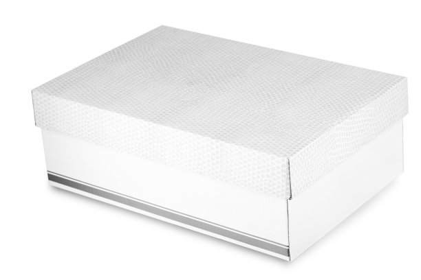 鞋盒被隔离在白色的裁剪路径上图片下载