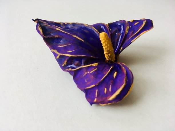 紫色的花，艺术，油漆，白色的背景，颜色图片下载