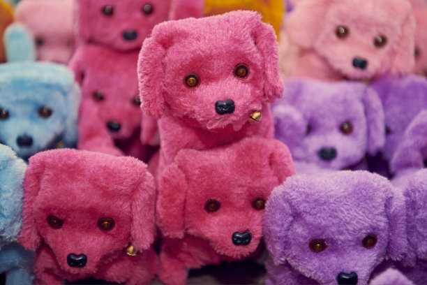 彩色填充玩具狗图片下载