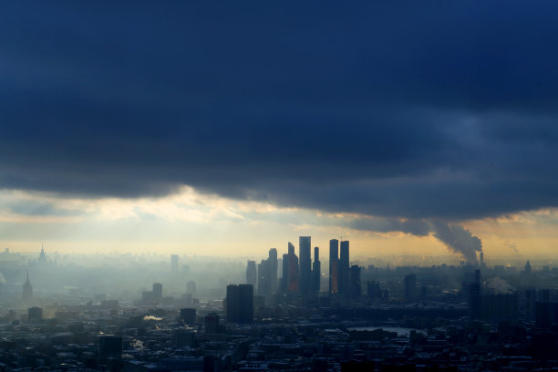 美丽的冬季照片莫斯科全景与地标图片下载