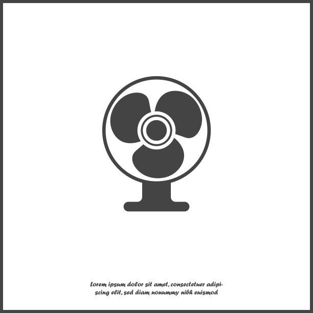 矢量图标风扇白色孤立的背景图片下载