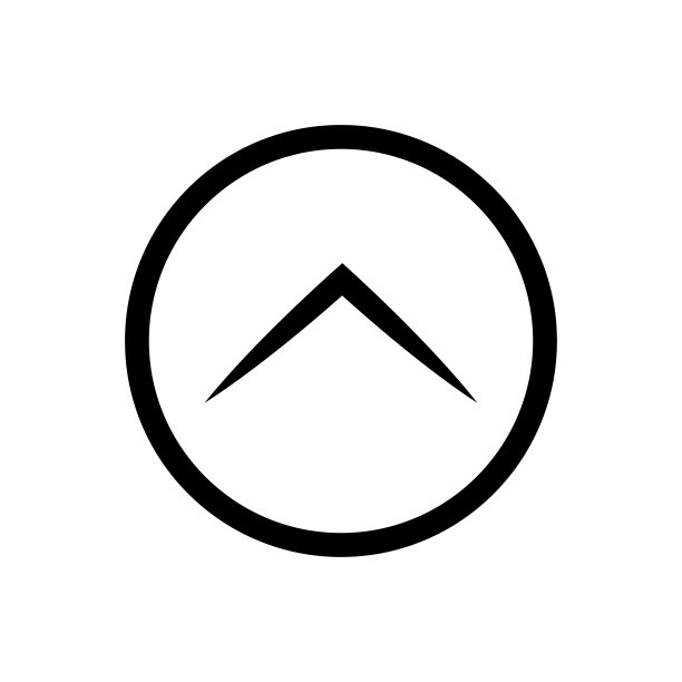 向上箭头圆形图标。矢量图，扁平标志符号在圆内，灰色，透明背景。为网页和软件界面设计。图片下载