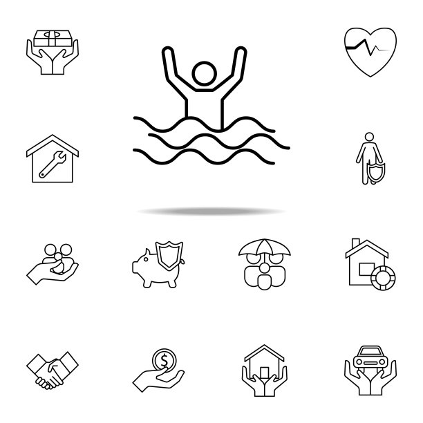 下沉的人线图标。保险图标普遍设置为网络和移动图片下载