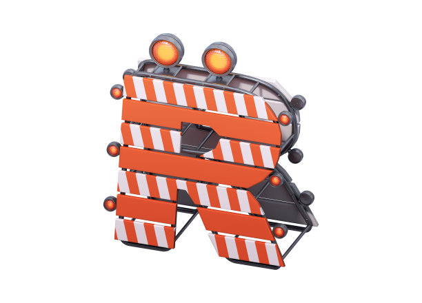 在建设障碍字体。图片下载