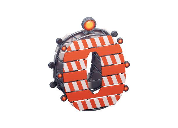 在建设障碍字体。图片下载