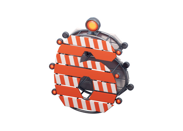 在建设障碍字体。图片下载