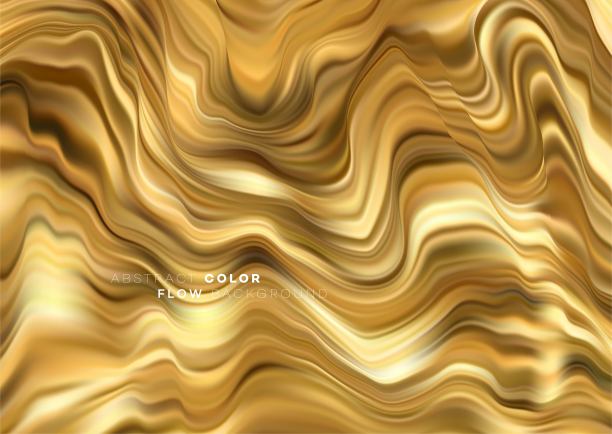 现代彩色流量海报。波浪液体形状在黑色背景。为您的设计项目进行美术设计。矢量图图片下载