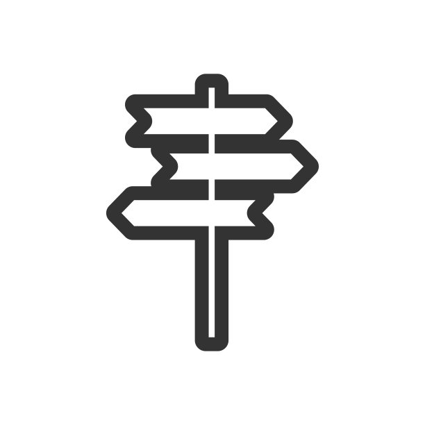 路标图标图形设计模板矢量图片下载