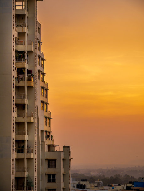 班加罗尔的居民楼特写图片下载