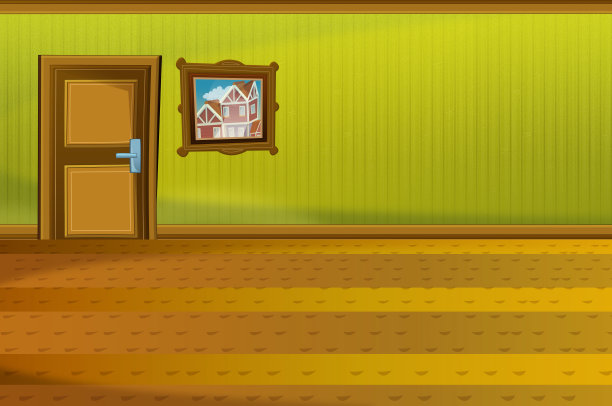 房子室内-大厅的卡通场景图片下载