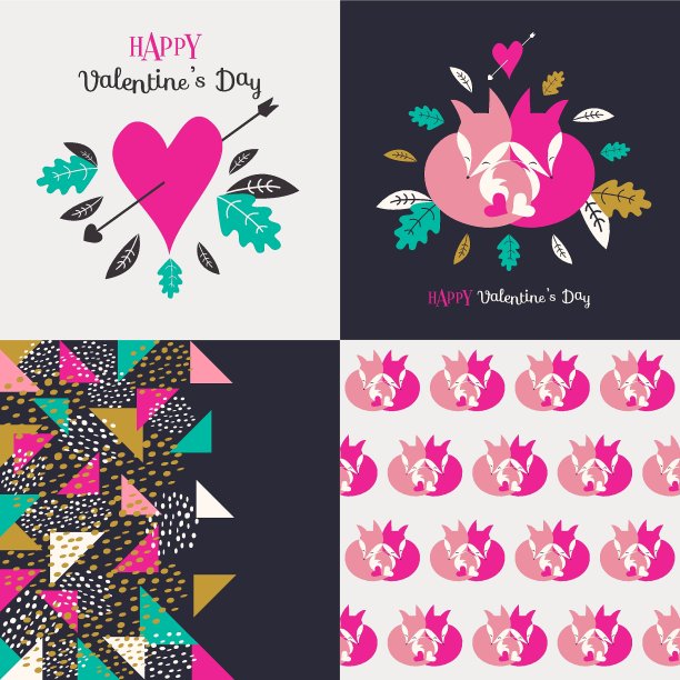 情人节快乐!集。——矢量图片下载