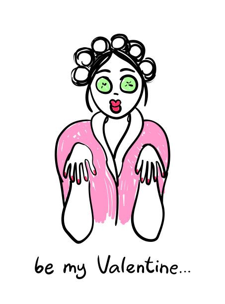 成为我的情人矢量插图。图片下载