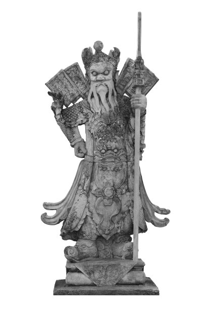 曼谷卧佛寺的中国武士石雕图片下载