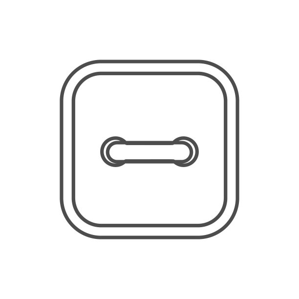 方形连衣裙纽扣图标：网络安全元素，适用于移动概念和Web应用图片下载